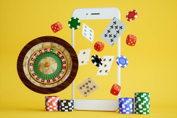 Live poker table with dealer and multiple players